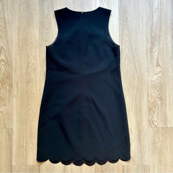 J. Crew Scallop Hem Black & White Sleeveless Formal Dress - Picture 6 of 8